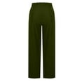 thumbnail image 4 of cocolona Womens Straight Wide-leg Corduroy Pants Fashion Solid Color Casual Loose Long Pants Elastic Waist Trousers with Pockets, 4 of 7
