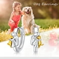 thumbnail image 6 of Midir&Etain Dog Earrings 925 Sterling Silver Cute Hypoallergenic Animal Puppy Huggie Hoop Earrings for Sensitive Ears Dog Jewelry Gifts for Women Pet Lover, 6 of 7