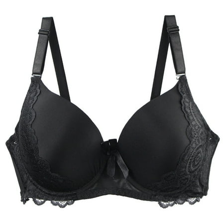 DondPO Bras for Women Women s Underwear 34/75 36/80 38/85 40/90 42/95 44/100 BCDE Cup Bra Sexy Lace Bra for Women Lingerie Plus Size Wireless Bra Seamless Bras Black 100D Clearance