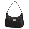 thumbnail image 3 of Bolso de hombro para mujer, moderno y ligero, con cierre de cremallera Negro, 3 of 9