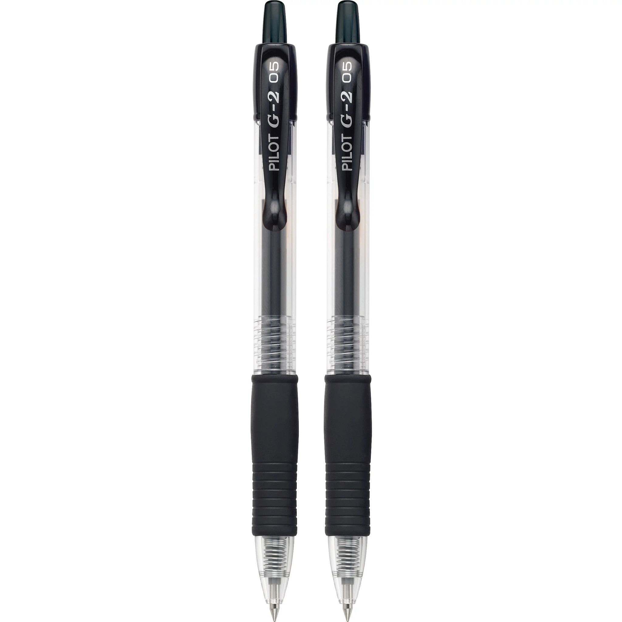 Pilot G2 Retractable Gel Pens, Extra Fine, Black, 2 Pack 