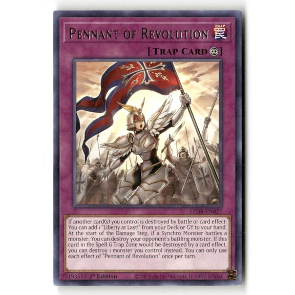 Collectible Yu-Gi-Oh! Pennant of Revolution Legendary Duelists: Synchro Storm LED8-EN027 Rare 1st Edition Trading Card