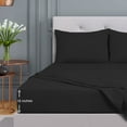 thumbnail image 5 of Unique Bargains 4 Piece Brushed Polyester Bed Sheets Set Full Black, 5 of 8