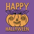 thumbnail image 2 of Girl's Star Wars: The Mandalorian Halloween Grogu Pumpkin Peek  Graphic Tee Purple Berry X Small, 2 of 4