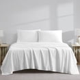thumbnail image 3 of Color Sense 3-Piece 100% Cotton Percale Bed Sheet Set, Cool & Crisp Bedding, Twin, White, 3 of 12