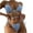 Blue, variant on WREESH Womens Two Piece Swimsuit String Bikini Sets Metal Ring Bikini Set Solid Bandage Fashion Bra Beach Bikini Set Swimsuit Beachwear Swimwear Bikinis Sets Bathing Suit Blue