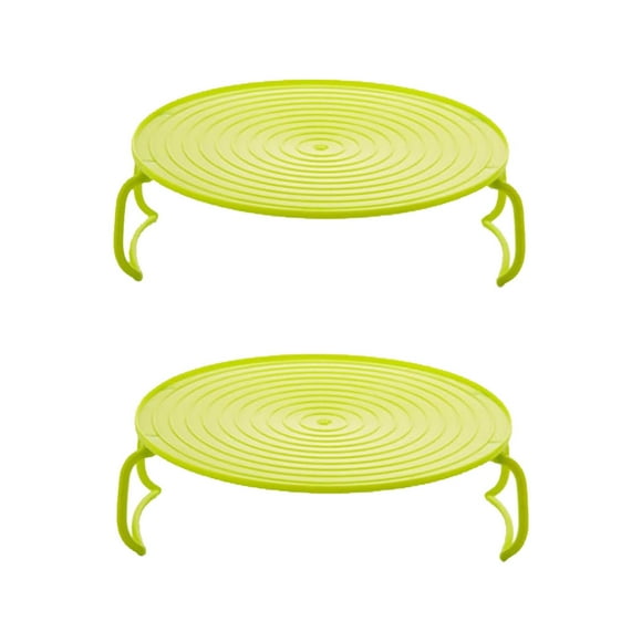 Ggdda Baking Sheet 2 Pack Microwave Folding Tray Microwave Stacker Cooker 2 Tier Microwave Plate Stacker Microwave Heating Layered Tray with Foldable Handles for Bowls Water Cups (Clearance)