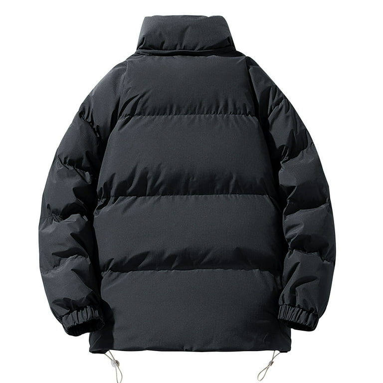 ZQUUVOU Men's Puffer Jacket Fashion Zipper Stand Collar Padded