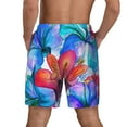 thumbnail image 3 of Kdxio Bright Flowers Print Men'S Swim Trunks With Compression Liner 7 Inch Inseam Quick Dry Swim Shorts, 3 of 7