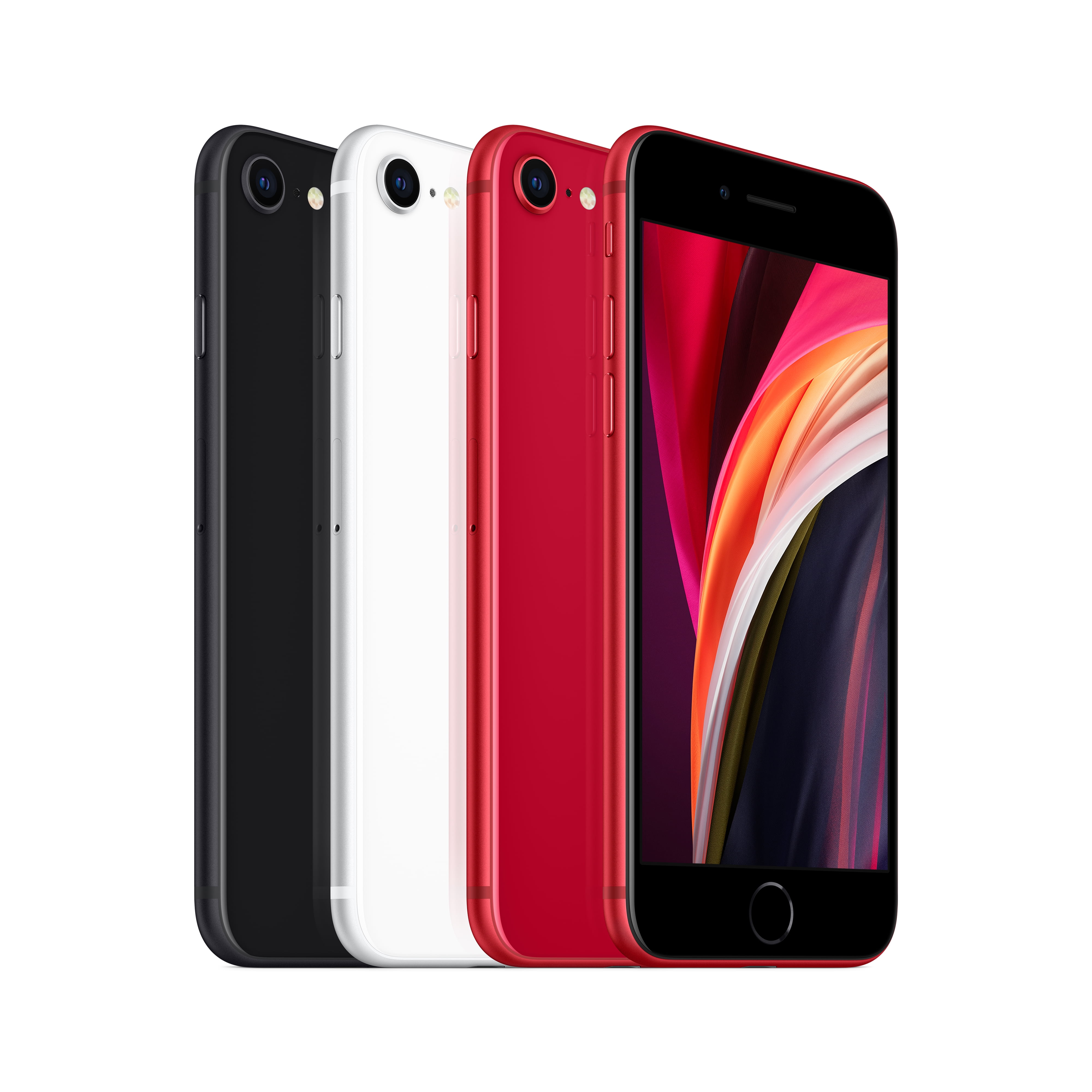 Straight Talk Apple iPhone SE (2020) w/ 64GB, Red- Prepaid Smartphone