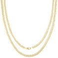 thumbnail image 1 of 10K Yellow Gold 3.80MM Cuban Link Curb Chain Necklace for Men and Women ( Unisex ), 18"-30", 1 of 7
