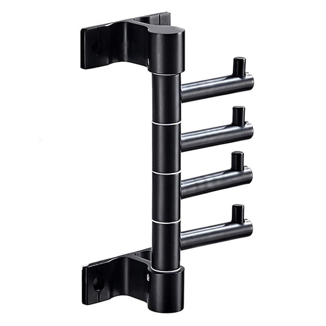 Estante De Almacenamiento Giratorio Sin Perforaciones, Estante De Baño, Gancho Giratorio, Gancho Para Toallas Plegable, Colgador De Gancho Para Bata Triple Con Brazos Giratorios Yuarrent HA018040-00