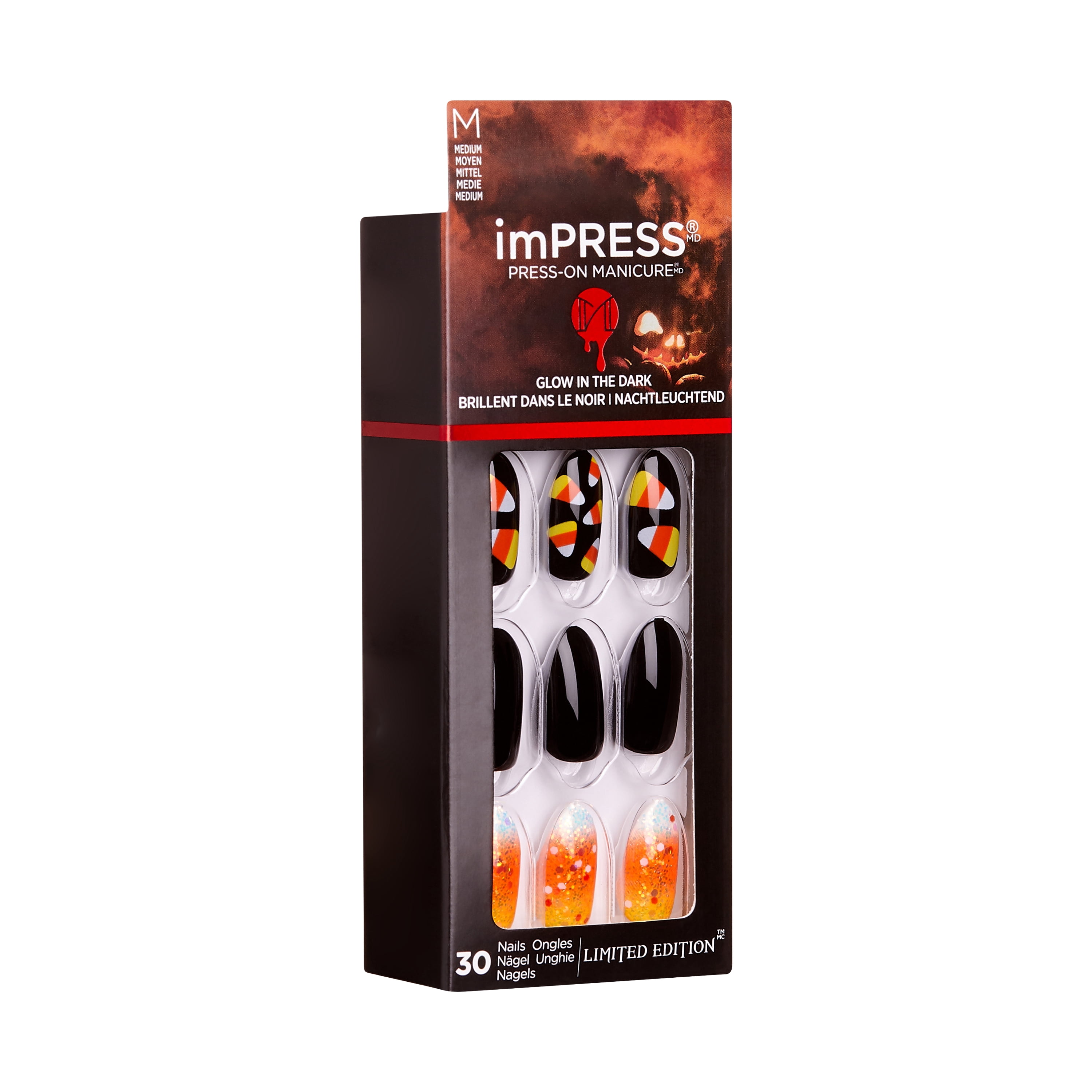 imPRESS Halloween Press-on Manicure, ‘Howl you doing’, 30 Count