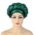 thumbnail image 2 of Fashion Women Beading Braid Hat Muslim Ruffle Cancer Beanie Wrap Cap Sleep Caps Satin Lined Hair Bonnets, 2 of 2