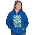 thumbnail image 4 of Retro Sassy Smurfette Love Corp Women Plus Size Zipper Hoodie Brisco Brands 3X, 4 of 5