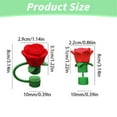 thumbnail image 5 of 2PCS Red Silicone Rose Straw Covers for 10mm Straws, Dust-Proof Decorative Plug Caps for Stanley 30-40oz Cups, Tumbler Straw Protector, Reusable & Stylish, 5 of 5