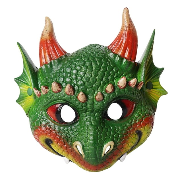 Dragon Effrayant pour Enfants Demi-Couverture pour Accessoire Photo Mariage Carnaval Vert