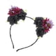 thumbnail image 2 of Aro para el cabello con flores, diadema bohemia con diseño de girasol, accesorios para tocado para adultos y niños, negro y rojo oscuro, 2 of 5