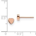 thumbnail image 3 of Boucles d'Oreilles en Acier Inoxydable Poli Coeur Ip-Plaqué Rose 4.87mm, 3 of 3