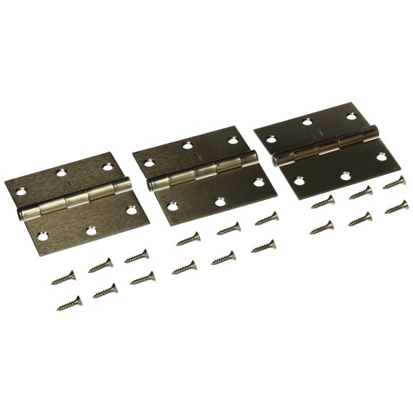 Bisagra para puerta National MFG N830-326, níquel satinado, paquete de 3 unidades, 8,9 cm