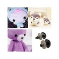thumbnail image 2 of 100pcs 5 Size Plastic Safety Eyes Craft Eyes Black Stuffed Toy Eyes for Doll, Puppet, Plush Animal Making, 2 of 8