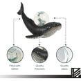 thumbnail image 4 of Ocean Themed Snow Globe (Humpback Whale Mama with Baby on Back) - Black, 4 of 5