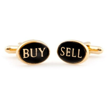 Cuff Daddy Goldtone 'Buy Sell' Cufflinks