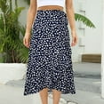 thumbnail image 2 of Qolati A Line Pleated High Waist Floral Printed Polyester Maxi Skirt, (Women's), 2 of 4