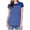Blue, variant on Taqqpue Womens Maternity Nursing Tops Short Sleeve Round Neck Maternity Breastfeeding Tee Shirts Double Layer Pregnancy Blouses Top Postpartum Maternity Shirts Summer Maternity Clothes