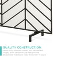 thumbnail image 5 of Best Choice Products 38x31in Single Panel Handcrafted Iron Chevron Fireplace Screen w/ Distressed Finish - Satin Black, 5 of 8