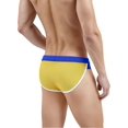 thumbnail image 3 of TANBOM Men's Sexy Polyamide Triangle Swim Trunks Adjustable Drawstring Big Pouch Comfortable Breathable Yellow XL, 3 of 5
