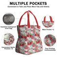 thumbnail image 3 of Pioneer Flower Drawstring Lunch Bag Women - Drawstring Lunch Bag Insulated for Work Office - Stain-Resistant Large Lunchbags for Women with Multi-Pockets, 3 of 6