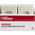 thumbnail image 3 of HyperTough Oversized Duplex Receptacle Wallplate, Light Almond, 53147, 3 of 6