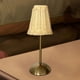 thumbnail image 5 of Lámpara de mesa inalámbrica LED con control táctil, pantalla de ratán retro, recargable, de noche Blanco lechoso, 5 of 9