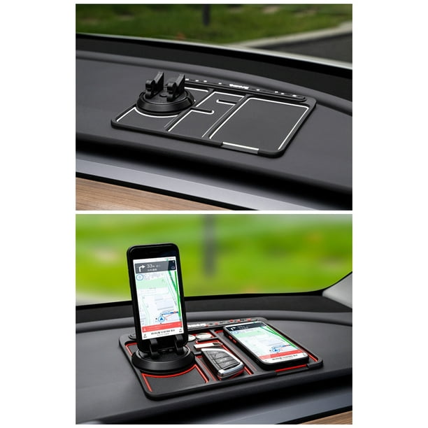 Acheter Tapis de téléphone antidérapant 360 ° 4 en 1, support GPS pour  tableau de bord de voiture, support universel