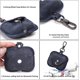 thumbnail image 3 of Crazy Horse Funda de cuero genuino para auriculares compatible con AirPods Pro, funda de viaje de cuero suave y duradero con llavero, rojo, 3 of 5
