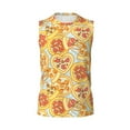 thumbnail image 4 of Yiaed Cute Pizza In Various Print Men's Singlet Vests Summer Running Muscle Tank Tops Gym Undershirt Round Neck Sleeveless for man, 4 of 5