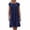 Dark Blue, variant on LLYwey Womens Plus Size Linen Dresses, Casual Loose Ruched Round Neck Cap Sleeve Knee Length Summer Dresses Solid Color Loose Travel Beach Vacation Casual Sundress, Sun-45, Dark Blue, XL
