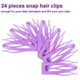 thumbnail image 2 of QUMENEY 24 Pieces Double Grip Hair Clips Metal Snap Hair Clips Women Hair Barrettes for Hair Making, Salon Supplies (Light Purple, 2 Inch), 2 of 7