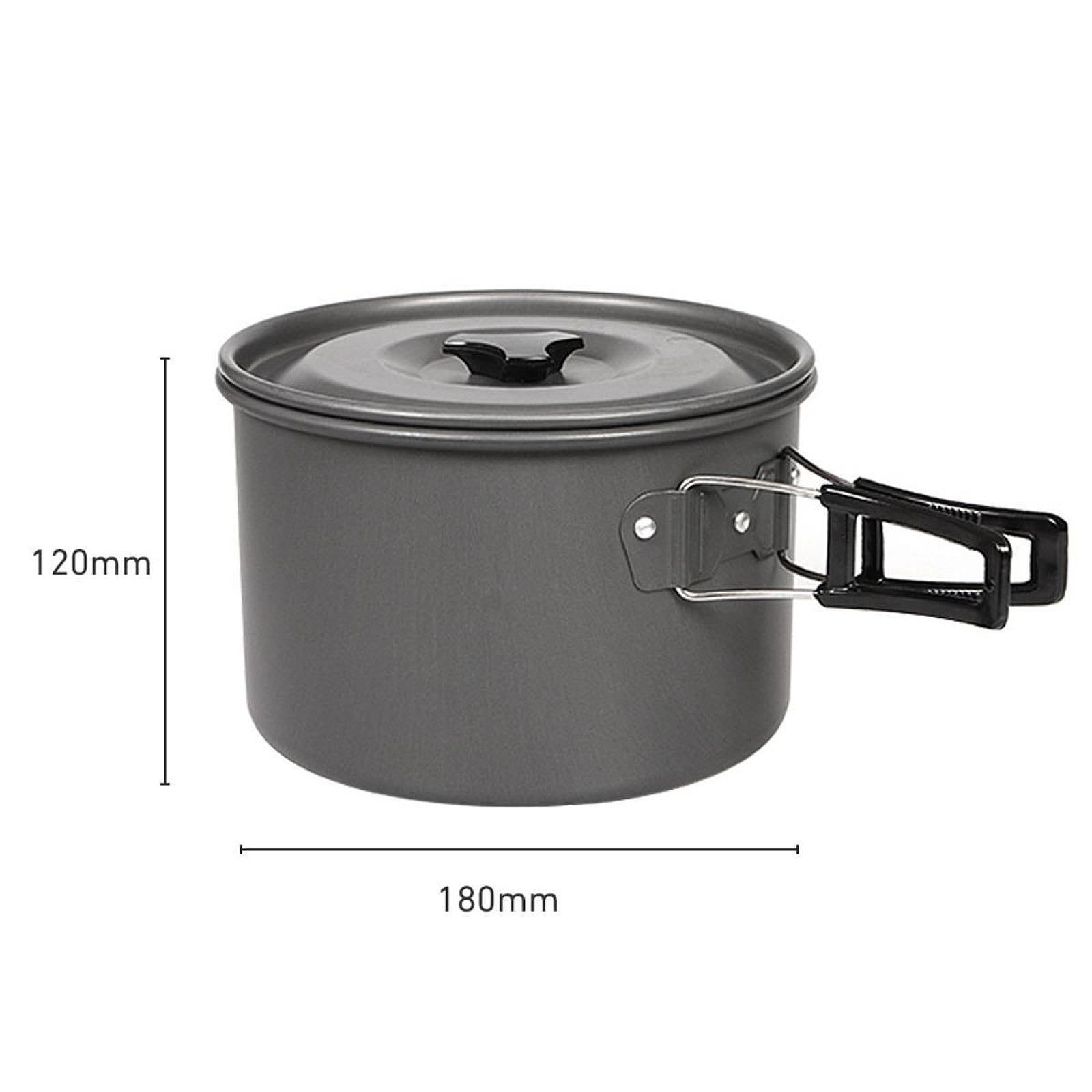 MAGIDEAL Camping Pot Solo Cooking Gear High Capacity Household Outdoor Camping Cookware Large Single Pot for Picnic Outdoor Survival