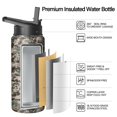 thumbnail image 2 of Camouflage Insulated Stainless Steel Water Bottle with Straw & Cleaning Brush – 18 Oz | Leakproof, BPA-Free, 304 Stainless Steel, Wide Mouth, Travel Mug for Car, Gym, Office, 2 of 5