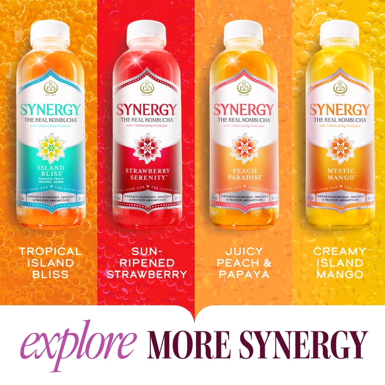 GT's Synergy Organic Raw Kombucha, Guava Goddess, Vegan, Gluten