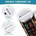 thumbnail image 3 of Yayeee 40oz Stainless Steel Tumbler with Straw and Handle Double-Wall Insulated Travel Water Bottle, Beige Geometric, 3 of 8