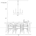 thumbnail image 4 of LNC Ukiiyoa 8-Light Matte Black Modern/Contemporary Led Bare Bulb Chandelier, 4 of 18