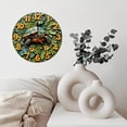 thumbnail image 6 of Colorful Turtle Wall Clock with Tropical Leaf Design 10-Inch Silent Wooden Wall Clock, Battery Operated (AA Batteries Not Included), Artistic Home Decor, 6 of 7