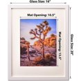 thumbnail image 6 of A PLUS MAX White 16x20 inches for Wall Poster Frame Matted to 11x14 inches Photos with Polystyrene Glass for Wall Hanging – 2 Pack., 6 of 6