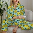 thumbnail image 6 of Uemuo Lemon Pattern Womens Pajama Sets,PJ Set for Women,Pajamas for Women Logo,Long Sleeve Pajama Set for Women,Soft Long Sleeve Top With Pants-XX-Large, 6 of 9