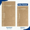 thumbnail image 3 of Dan River Bath Towel 6 pack 22x44 in Ultra Soft Quick Drying Cotton Towel - Tan, 3 of 7