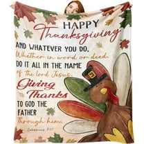 Thanksgiving Pumpkin Cornucopia Flannel Blanket, Fall Sweater Squirrel Throw Blanket Birthday Gifts for Kids Men Women, Autumn Thankful Grateful Blessed Soft Blanket for Bedding Sofa 50x60 Inch