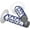 Black;White, variant on Scott Diamond Offroad Blue/White Grips w/Donuts (219626-1006)